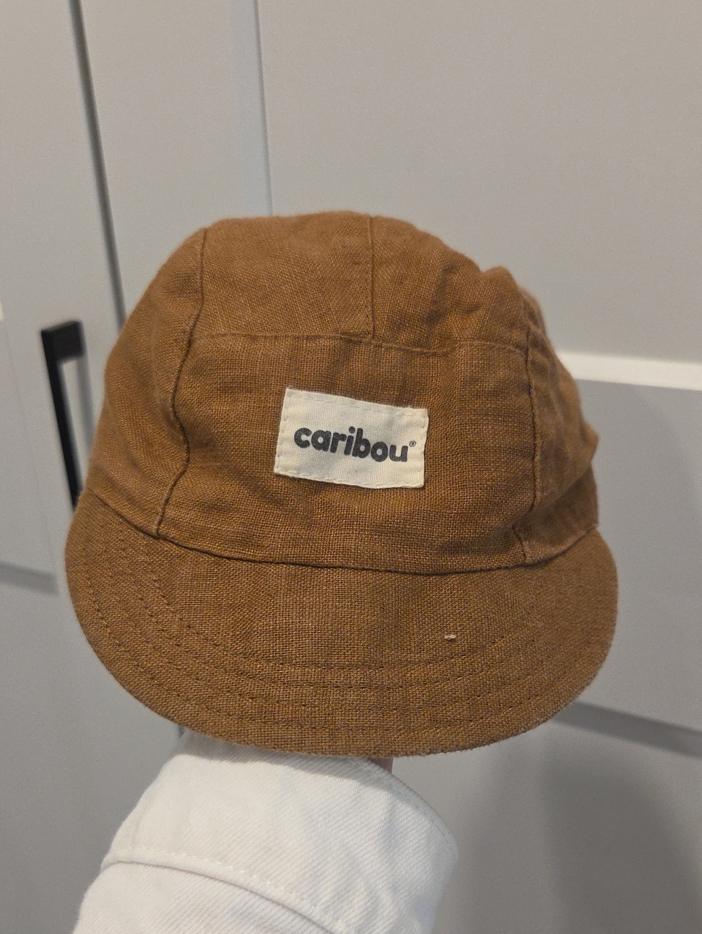Caribou Kids Tan Bucket Hat with Branded Patch